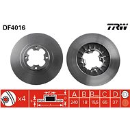 TRW Brzdový kotouč DF4016 sada 2ks - Brake Disc