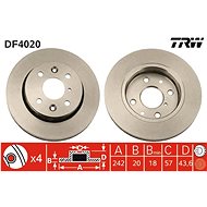 TRW Brake disc DF4020 set of 2 - Brake Disc