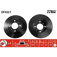TRW Brzdový kotouč DF4021 sada 2ks - Brake Disc