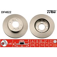 TRW Brake disc DF4022 set of 2 - Brake Disc