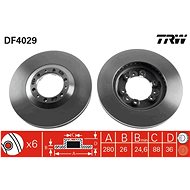 TRW Brzdový kotouč DF4029 sada 2ks - Brake Disc
