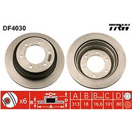 TRW Brzdový kotouč DF4030 sada 2ks - Brake Disc