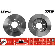 TRW Brzdový kotouč DF4032 sada 2ks - Brake Disc