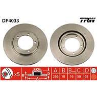 TRW Brzdový kotouč DF4033 sada 2ks - Brake Disc