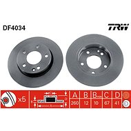 TRW Brake disc DF4034 set of 2 - Brake Disc