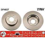 TRW Brake disc DF4037 set of 2 - Brake Disc
