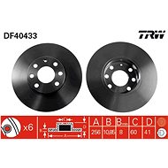TRW Brake disc DF4043 set of 2 - Brake Disc