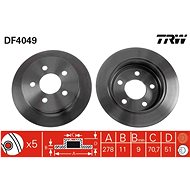 TRW Brake disc DF4049 set of 2 - Brake Disc