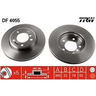 TRW Brzdový kotouč DF4055 sada 2ks - Brake Disc