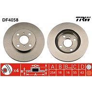 TRW Brake disc DF4058 set of 2 - Brake Disc
