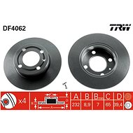 TRW Brake disc DF4062 set of 2 - Brake Disc