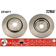 TRW Brzdový kotouč DF4071 sada 2ks - Brake Disc
