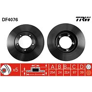 TRW Brzdový kotouč DF4076 sada 2ks - Brake Disc
