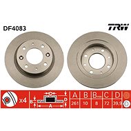 TRW Brake disc DF4083 set of 2 - Brake Disc
