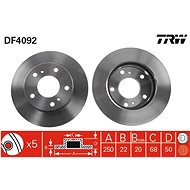 TRW Brake disc DF4092 set of 2 - Brake Disc