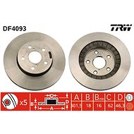 TRW Brake disc DF4093 set of 2 - Brake Disc