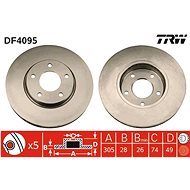 TRW Brake disc DF4095 set of 2 - Brake Disc