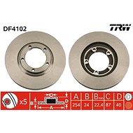 TRW Brake disc DF4102 set of 2 - Brake Disc