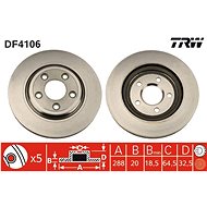 TRW Brake disc DF4106 set of 2 - Brake Disc