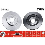 TRW Brake disc DF4107 set of 2 - Brake Disc