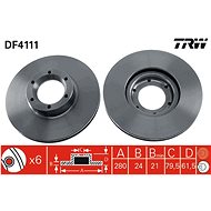 TRW Brzdový kotouč DF4111 sada 2ks - Brake Disc