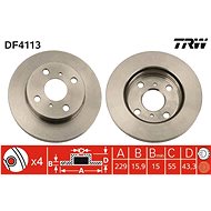 TRW Brake disc DF4113 set of 2 - Brake Disc