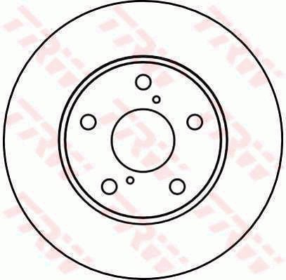 TRW Brzdový kotouč DF4114 sada 2ks - Brake Disc