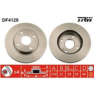 TRW Brzdový kotouč DF4120 sada 2ks - Brake Disc