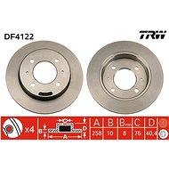 TRW Brzdový kotouč DF4122 sada 2ks - Brake Disc