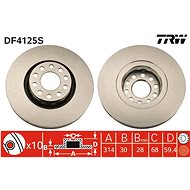 TRW Brake disc DF4125S set of 2 - Brake Disc