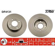 TRW Brzdový kotouč DF4131 sada 2ks - Brake Disc