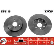 TRW Brake disc DF4135 set of 2 - Brake Disc