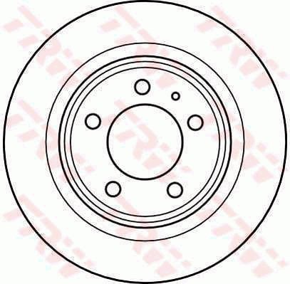 TRW Brzdový kotouč DF4136 sada 2ks - Brake Disc
