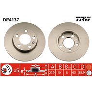 TRW Brzdový kotouč DF4137 sada 2ks - Brake Disc