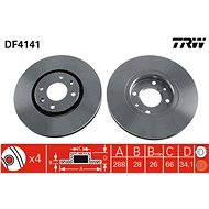 TRW Brake disc DF4141 set of 2 - Brake Disc
