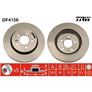 TRW Brake disc DF4150 set of 2 - Brake Disc
