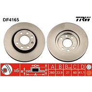 TRW Brake disc DF4165 set of 2 - Brake Disc