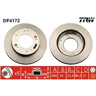 TRW Brzdový kotouč DF4172 sada 2ks - Brake Disc