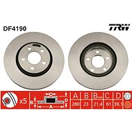 TRW Brake disc DF4190 set of 2 - Brake Disc