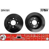 TRW Brzdový kotouč DF4191 sada 2ks - Brake Disc