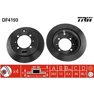 TRW Brzdový kotouč DF4193 sada 2ks - Brake Disc