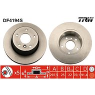 TRW Brake disc DF4194S set of 2 - Brake Disc