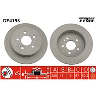 TRW Brake disc DF4195 set of 2 - Brake Disc