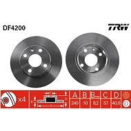 TRW Brake disc DF4200 set of 2 - Brake Disc