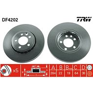 TRW Brake disc DF4202 set of 2 - Brake Disc