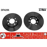 TRW Brake disc DF4205 set of 2 - Brake Disc