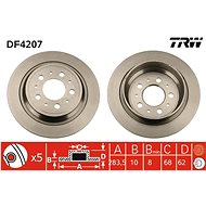 TRW Brzdový kotouč DF4207 sada 2ks - Brake Disc