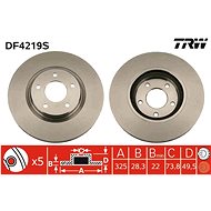 TRW Brake disc DF4219S set of 2 - Brake Disc
