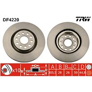 TRW Brzdový kotouč DF4220 sada 2ks - Brake Disc