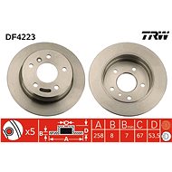 TRW Brake disc DF4223 set of 2 - Brake Disc